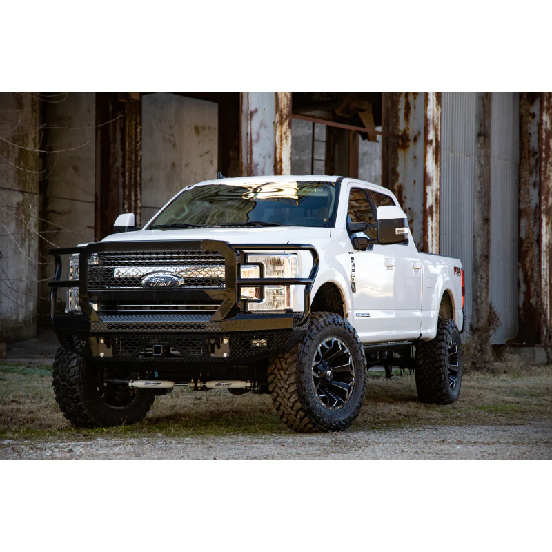 Bodyguard FT Front Extreme - No Sensors Fog Cutouts Receiver W/ Mesh Grille With Camera Harness Gloss Black Powder Coat Model JEF17BNGMH - Image 2