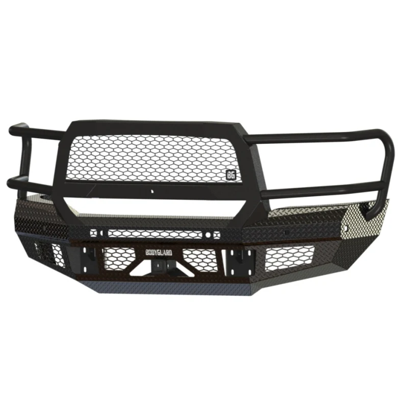 Bodyguard FT Front Extreme Sensor Cutouts Fog Cutouts Receiver W/ Mesh Grille With Camera Harness Bare Metal Model JER19BYBMH