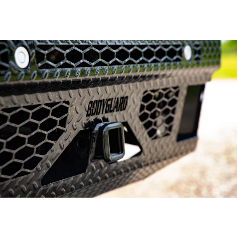 Bodyguard FT Front Extreme - Sensor Cutouts Fog Cutouts Receiver W/ Mesh Grille With Camera Harness Texture Black Powder Coat Model JEC20BYTMH - Image 5