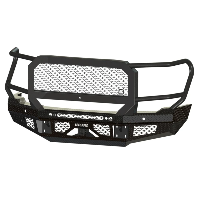 Bodyguard FT Front Extreme - Sensor Cutouts Fog Cutouts Receiver W/ Mesh Grille With Camera Harness Texture Black Powder Coat Model JEG24BYTMH