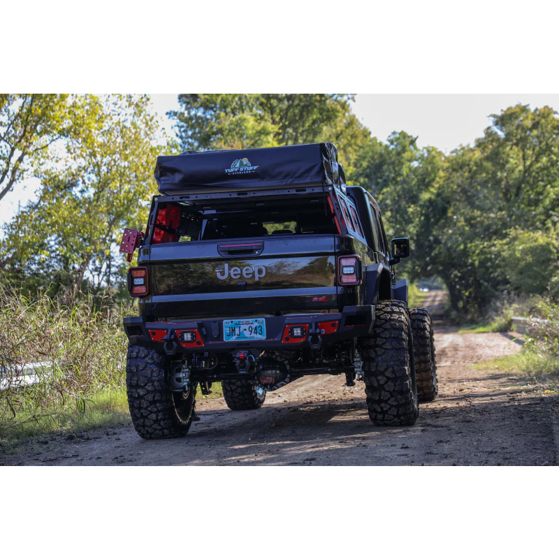 Bodyguard Gladiator Rear Bumper Full Width Sensor Cutouts Reverse Light Cutouts Texture Black Powder Coat Model 53101T - Image 2