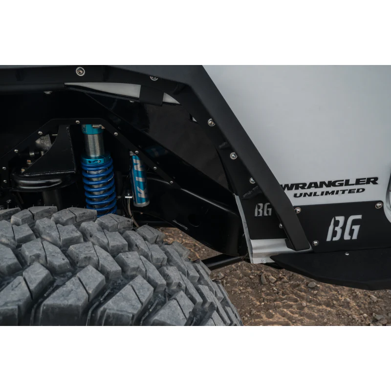 Bodyguard JK Fender System - Front And Rear Liners And Fender Flares Bare Metal Model 40898B - Image 4