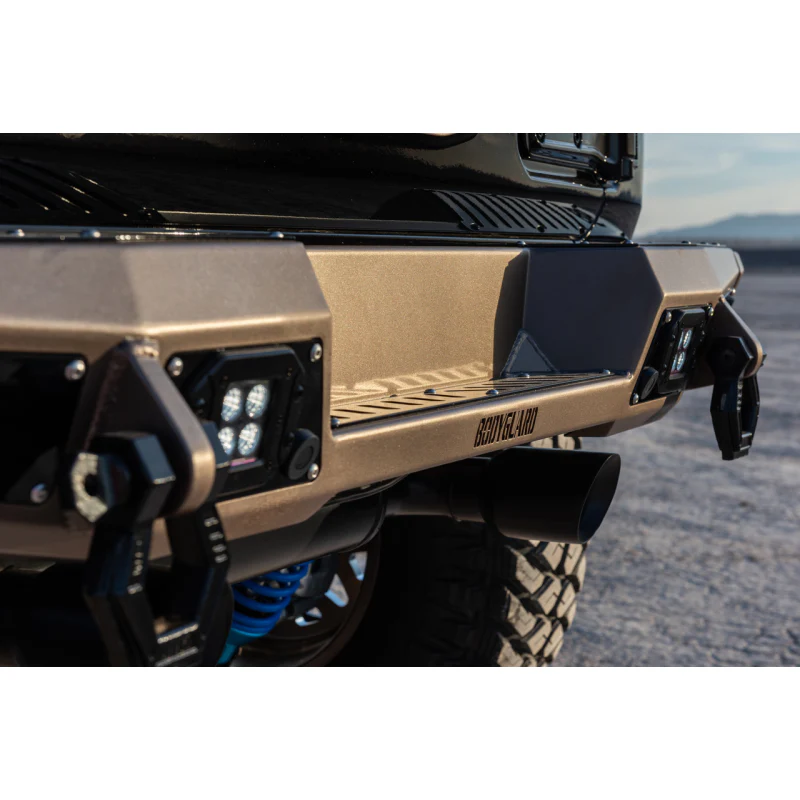 Bodyguard JL Rear Bumper Sensor Cutouts Reverse Light Cutouts Texture Black Powder Coat Model 56222T - Image 6