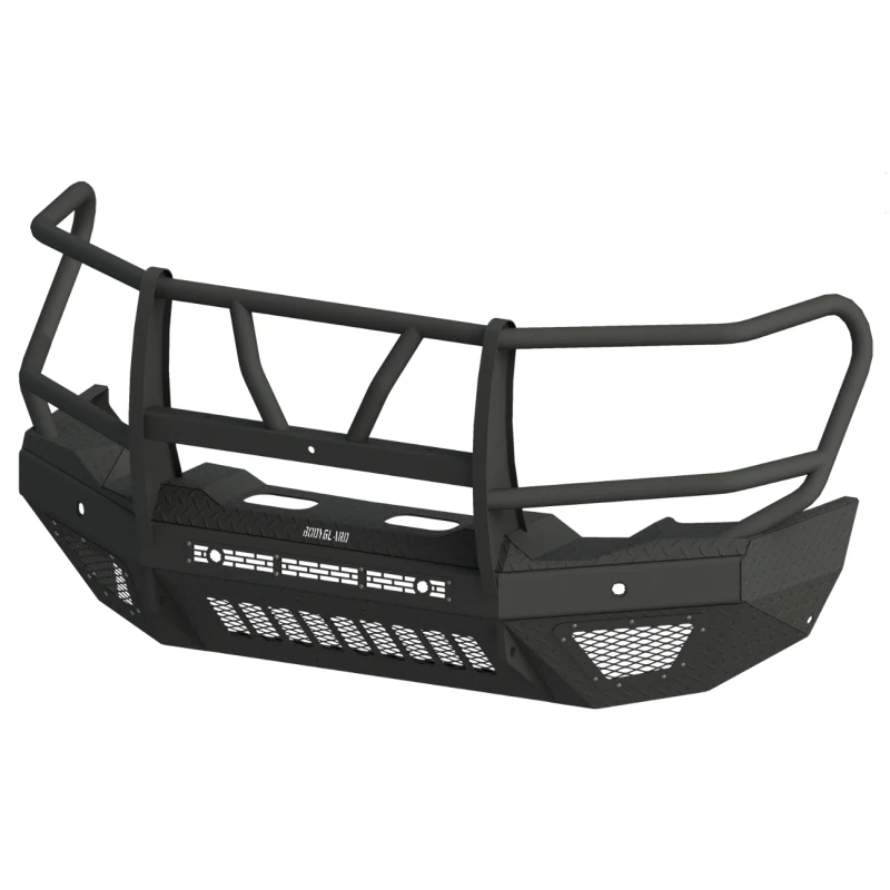 Bodyguard T2 Front Extreme - Sensor Cutouts Factory Fog Cutouts Receiver Hitch Skid W/O Mesh Grille With Camera Harness Texture Black Powder Coat Model EEC19AYHTNH