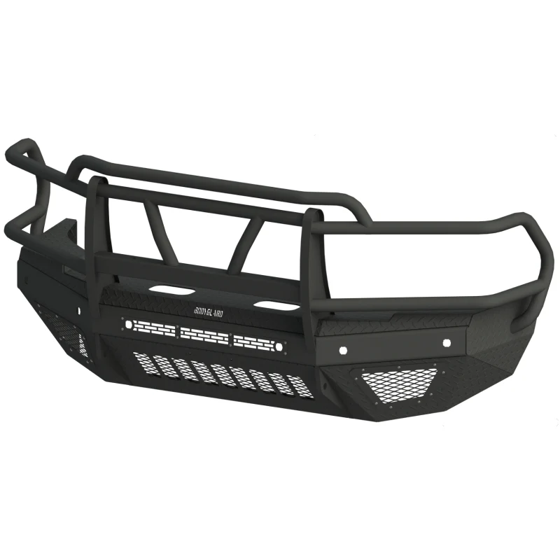 Bodyguard T2 Front Extreme - Sensor Cutouts Factory Fog Cutouts Receiver Hitch W/O Mesh Grille No Camera Harness Gloss Black Powder Coat Model EER10BYHGNN