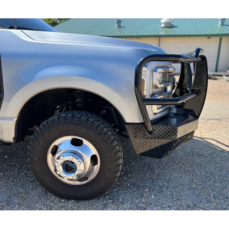Bodyguard T2 Front Extreme - Sensor Cutouts Factory Fog Cutouts Receiver Skid Plate W/ Mesh Grille No Camera Harness Bare Metal Model EEF23BYHBMN - Image 6