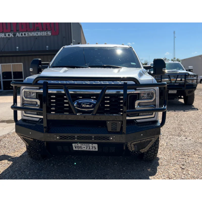 Bodyguard T2 Front Extreme - Sensor Cutouts Factory Fog Cutouts Receiver Skid Plate W/O Mesh Grille With Camera Harness Bare Metal Model EEF23BYHBNH - Image 4