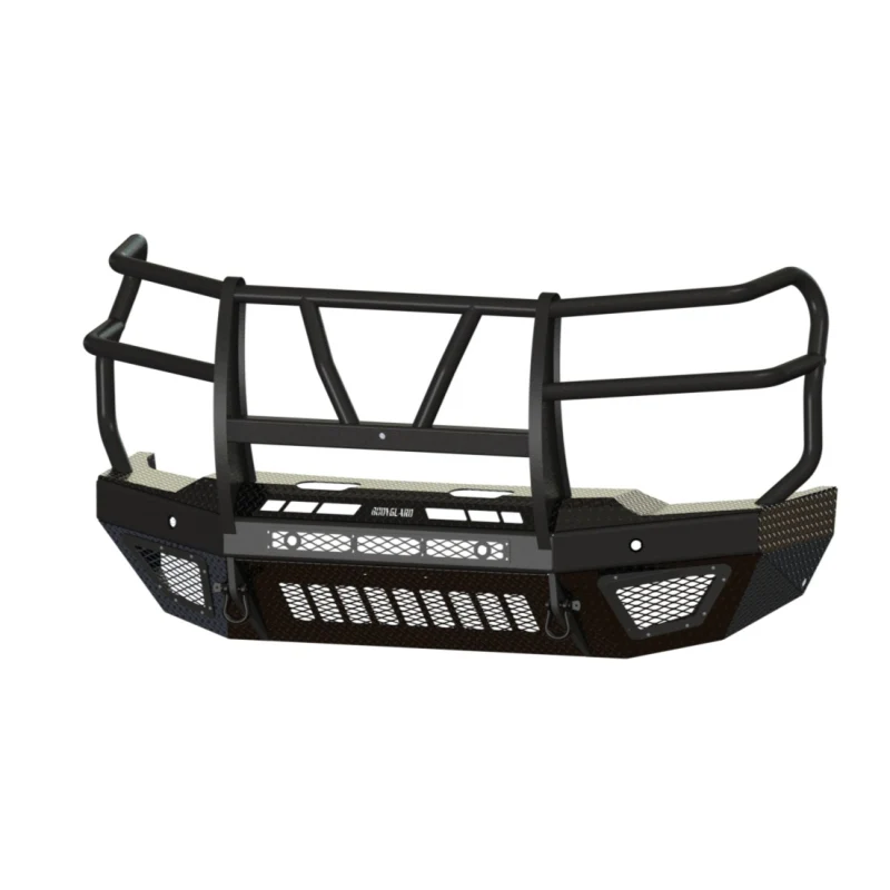 Bodyguard T2 Front Extreme - Sensor Cutouts Factory Fog Cutouts Standard Skid Plate W/ Mesh Grille With Camera Harness Bare Metal Model EEC24BYRBMH