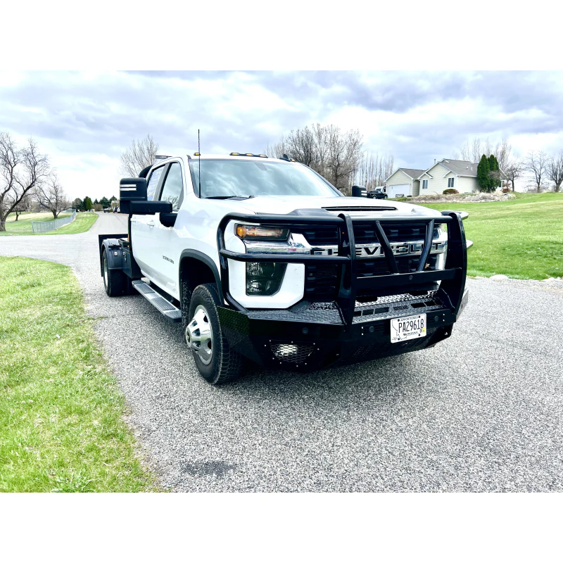 Bodyguard T2 Front Extreme - Sensor Cutouts Factory Fog Cutouts Winch Mount Skid Plate W/ Mesh Grille With Camera Harness Bare Metal Model EEC20BYWBMH - Image 2