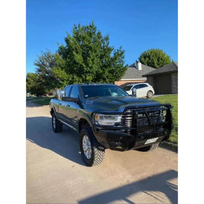 Bodyguard T2 Front Extreme - Sensor Cutouts Factory Fog Cutouts Winch Mount Skid Plate W/O Mesh Grille With Camera Harness Bare Metal Model EER19BYWBNH - Image 2