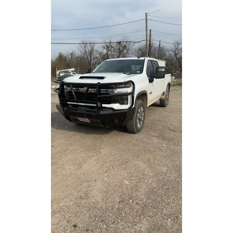 Bodyguard T2 Front Extreme - Sensor Cutouts Factory Fog Cutouts Winch Mount Skid Plate W/ Mesh Grille No Camera Harness Gloss Black Powder Coat Model EEC24BYWGMN - Image 3