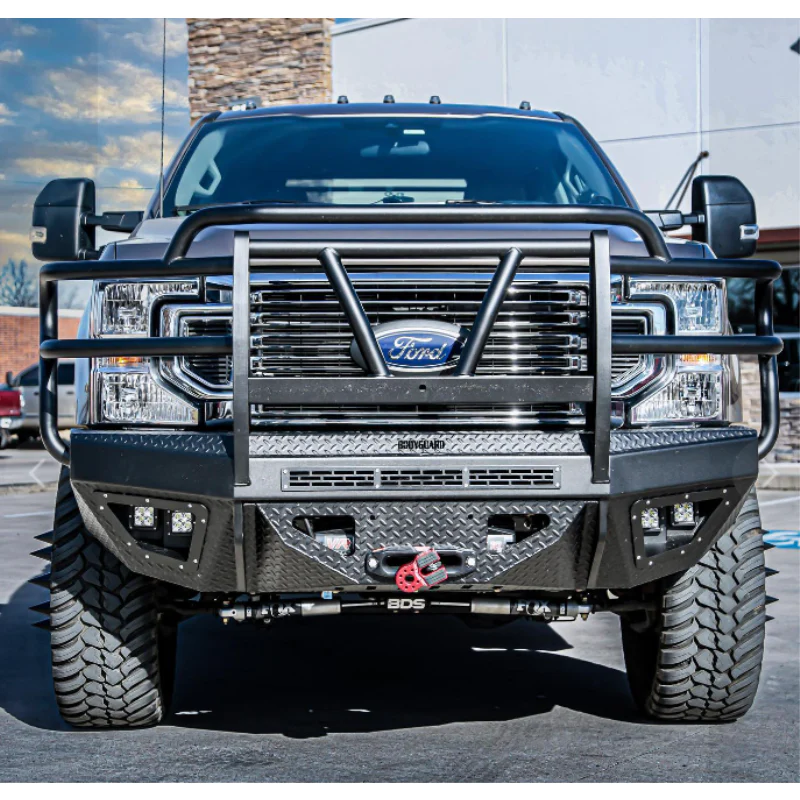 Bodyguard T2 Front Extreme - W/O Sensor Cutouts Factory Fog Cutouts Standard Skid Plate W/O Mesh Grille With Camera Harness Bare Metal Model EEF17BNRBNH - Image 2
