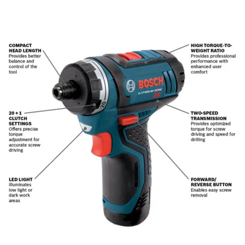 Bosch 12V Max 2-Speed Impact Driver Kit Model PS21-2A - Image 3