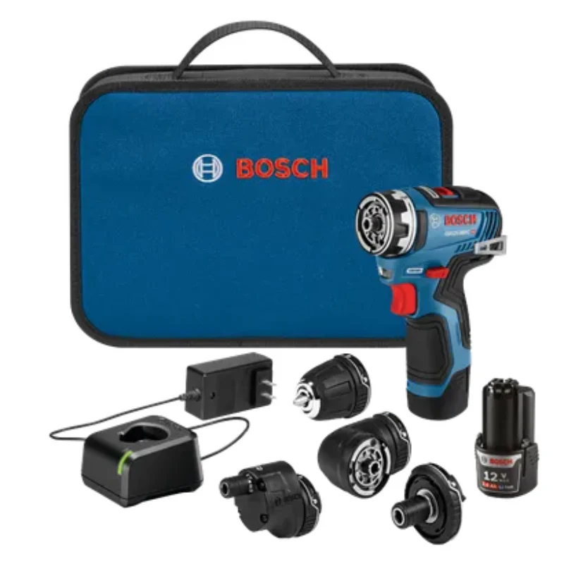 Bosch 12V Max Drill Driver With 5-In-1 Brushless Flexiclick System With (2) 2.0 Ah Batteries Model GSR12V-300FCB22 - Image 8