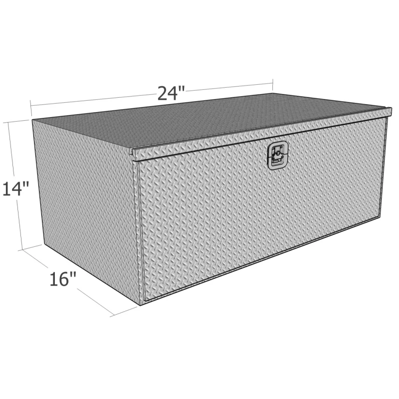 Brute 16" X 14" X 24"L HD Under Body -  Diamond, Drop Down Door Model HUB141624 - Image 2