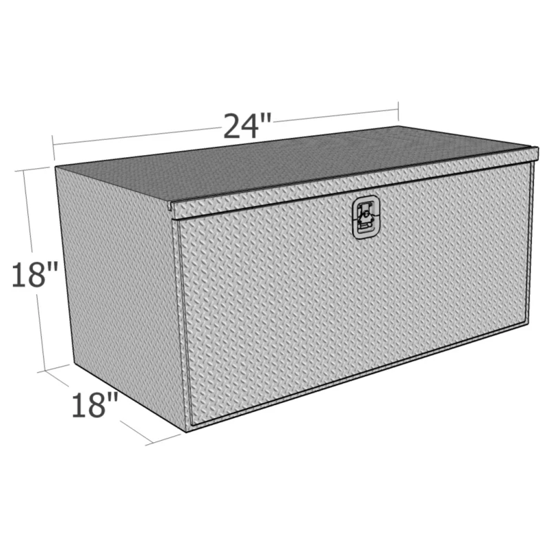Brute 18" X 18" X 24"L HD Under Body -  Diamond, Drop Down Door Model HUB1824 - Image 2