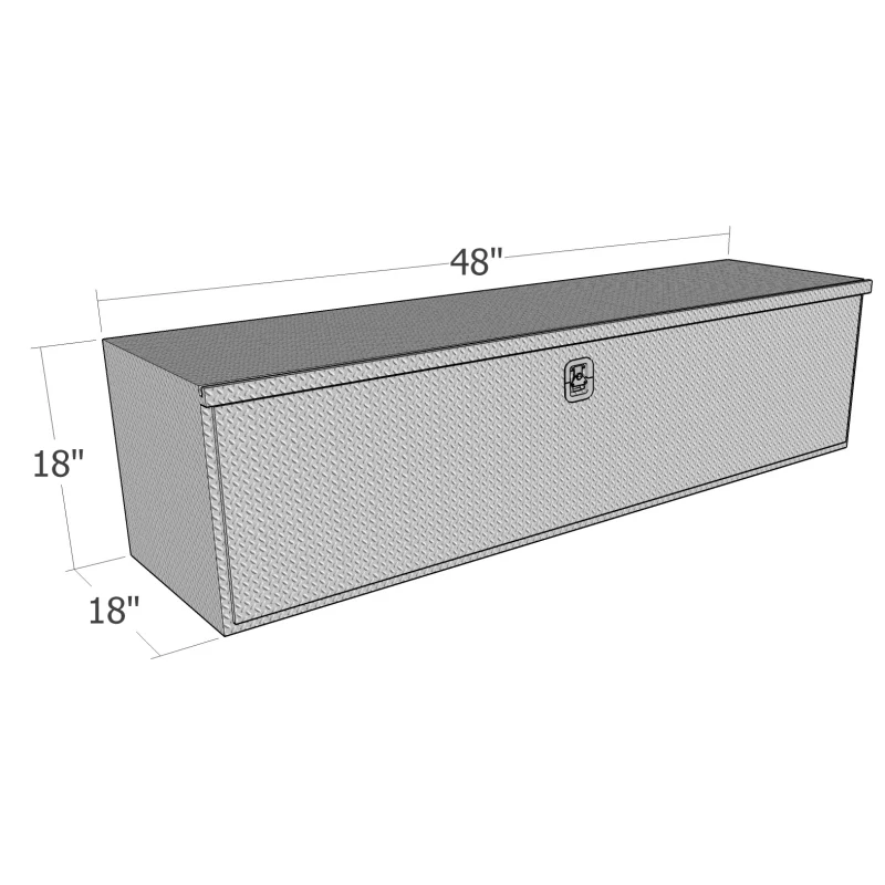 Brute 18" X 18" X 48"L HD Under Body -  Diamond, Drop Down Door Model HUB1848 - Image 2