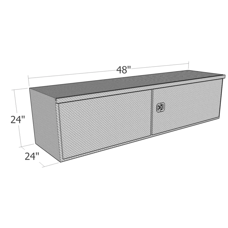 Brute 24" X 24" X 48"L HD Under Body - Diamond, Barn Door W/ 3 Pt. Latch Model HBD2448 - Image 2