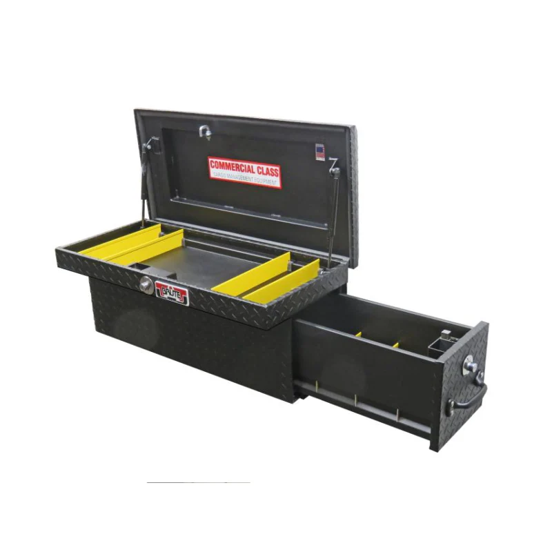 Brute 34" Side Mount Tool Textured Black W/ Rear Bed Safe Roller Drawer Drivers Side Model RB7634D-BT - Image 2
