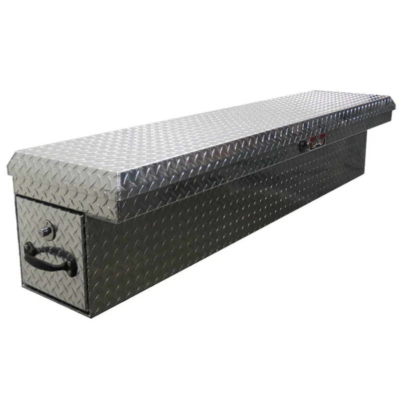 Brute 34" Side Mount Tool Box Bright Aluminum W/ Rear Bedsafe Roller Drawer Passenger Side Model RB7634P