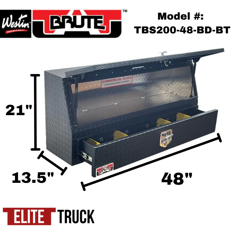 Brute 48" Contractor Topsider W/ Drawers & Doors Black Texture Coat Model TBS200-48-BD-BT - Image 2