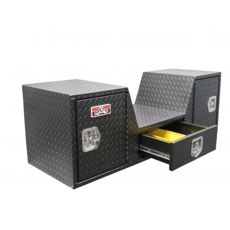 Brute 57" "V" Shape Goose Neck / Fifth Wheel Tailgate Box - Black Texture Coat Model RB257D-BT
