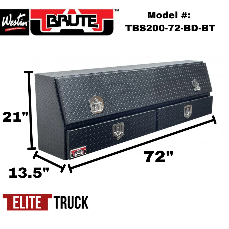 Brute 72" Contractor Topsider W/ Drawers & Single Door Black Texture Coat Model TBS200-72-BD-BT - Image 2