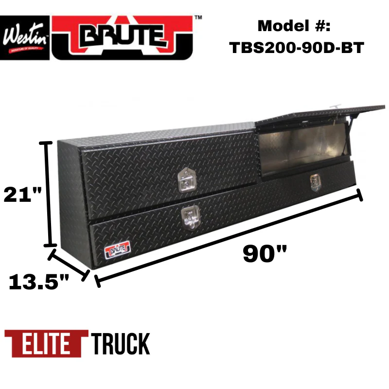 Brute 90" Contractor Topsider W/ Doors Black Texture Coat Model TBS200-90D-BT - Image 2