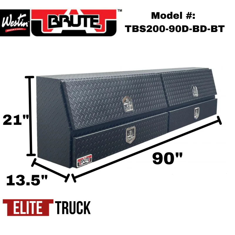 Brute 90" Contractor Topsider W/ Drawers & Doors Black Texture Coat Model TBS200-90D-BD-BT - Image 2