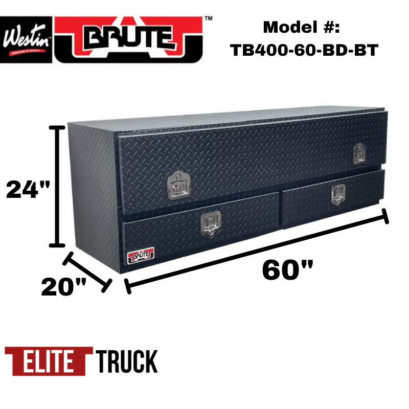 Brute 60" Stake Bed Topsider W/Bottom Drawers Black Texture Coat Model TB400-60-BD-BT - Image 2