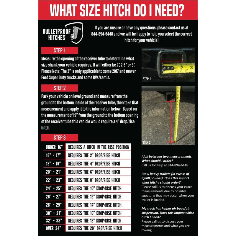 BulletProof Hitches 2.0" Heavy Duty 14" Drop/Rise Hitch Model HD2014 - Image 6