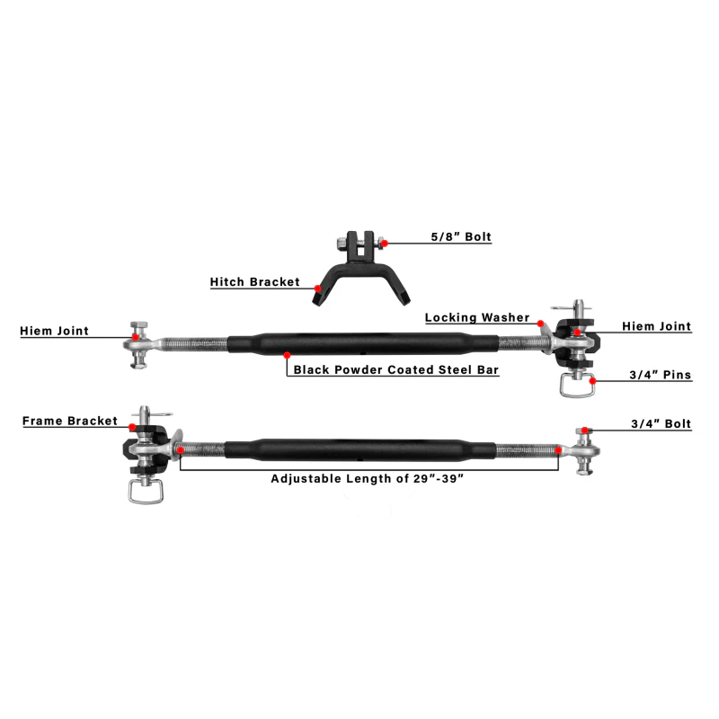 BulletProof Hitches Frame-Mounted Hitch Stabilizer Bars Model STABILIZERBARS - Image 7