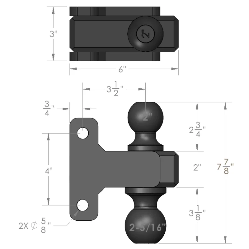 BulletProof Hitches Heavy/Extreme Duty 2" & 2-5/16" Dual Ball Model REPLACEMENTBALL - Image 5