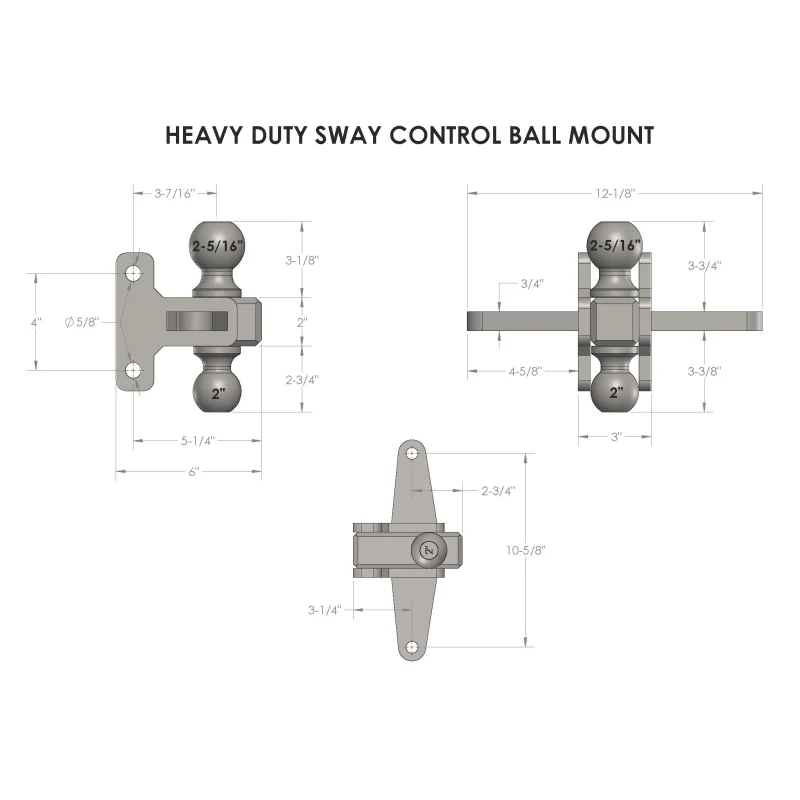 BulletProof Hitches Heavy/Extreme Duty Sway Control Ball Mount Model SWAYCONTROLBALL - Image 7