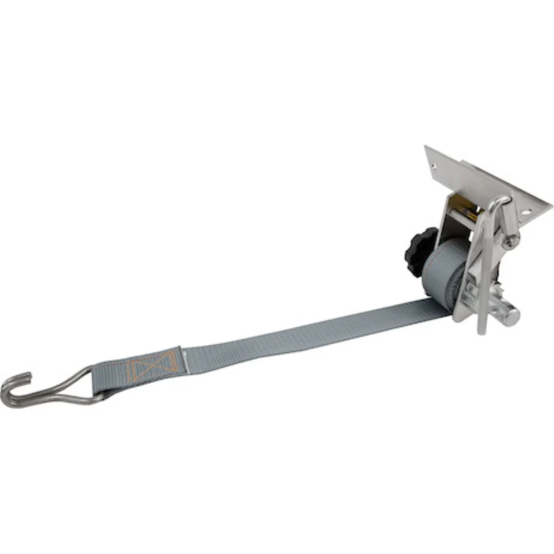 Buyers Products 1-1/2 Inch x 7 Foot Stainless Steel Ladder Rack Ratchet Tie Down Angle Mount with Double J Hooks Model 5480006 - Image 3