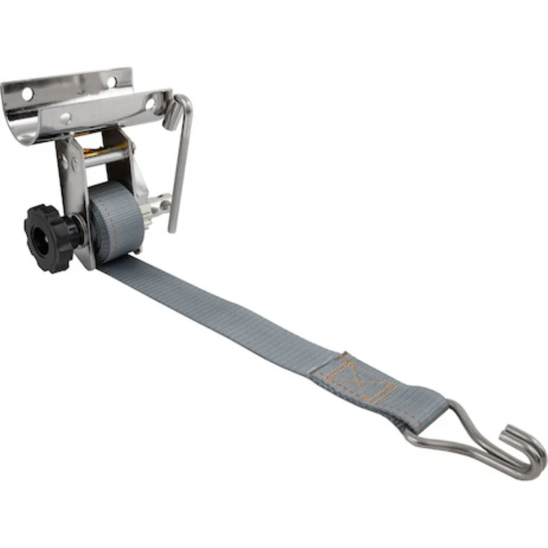 Buyers Products 1-1/2 Inch x 7 Foot Stainless Steel Ladder Rack Ratchet Tie Down Tube Mount with Double J Hooks Model 5480008 - Image 5