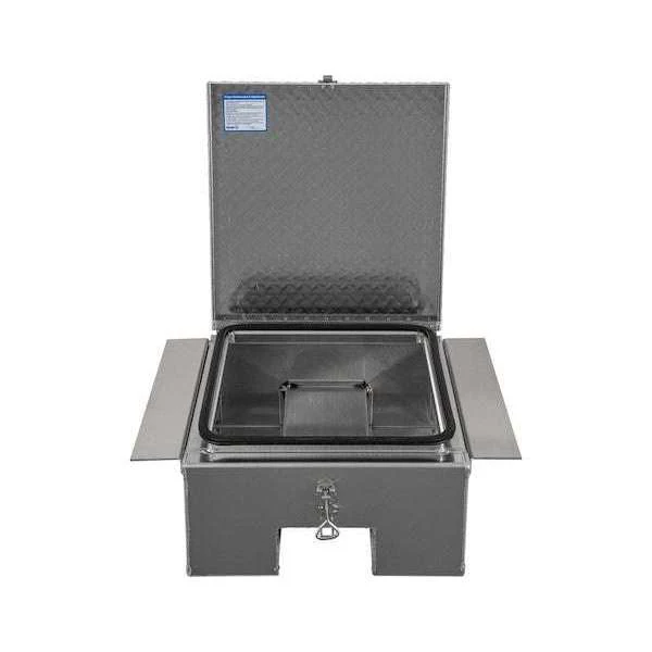 Buyers Products 12x24x22 Inch Diamond Tread Aluminum In-Frame Truck Tool Box with Notched Bottom Model 1705381 - Image 4