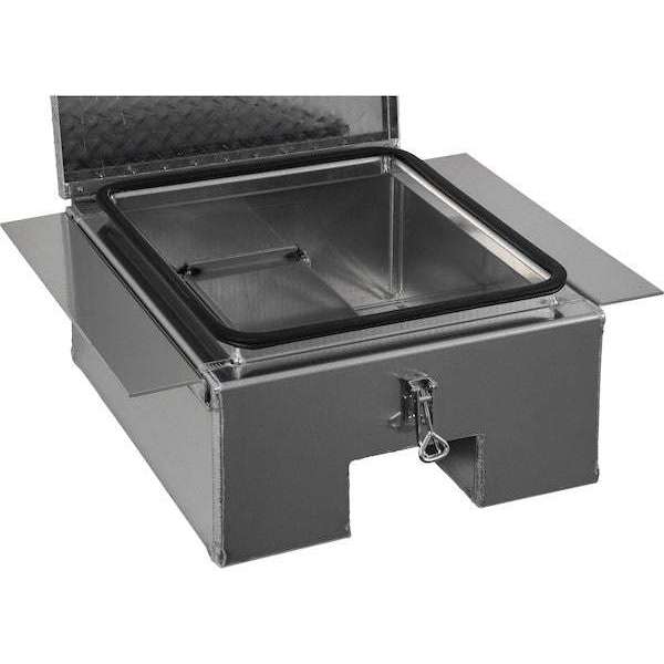 Buyers Products 12x24x22 Inch Diamond Tread Aluminum In-Frame Truck Tool Box with Notched Bottom Model 1705381 - Image 8