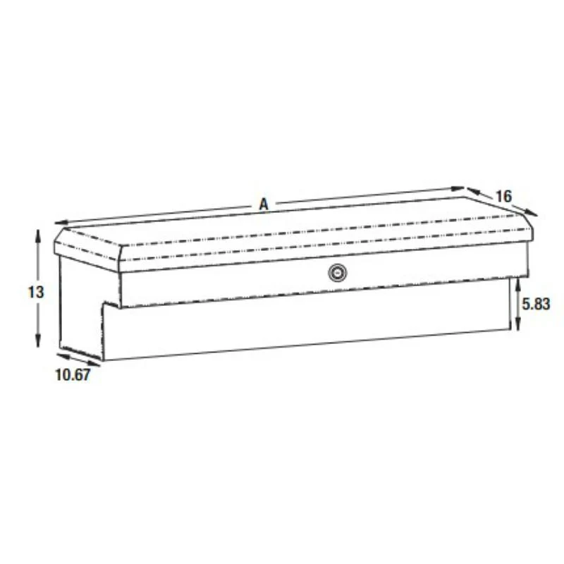 Buyers Products 13x16x36 Inch Side Mount Truck Tool Box Diamond Tread Aluminum Model 1713005 - Image 4