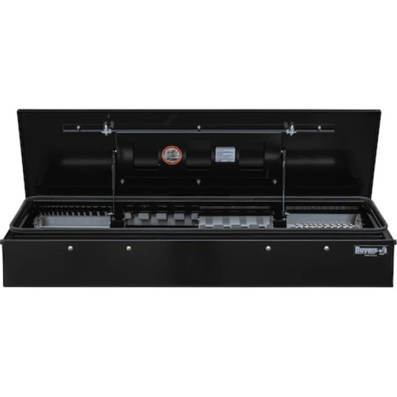 Buyers Products 14x20x72 Heavy-Duty Flatbed Contractor Truck Tool Box Series with Flip-Up Door Gloss Black Steel Model 1703945 - Image 6