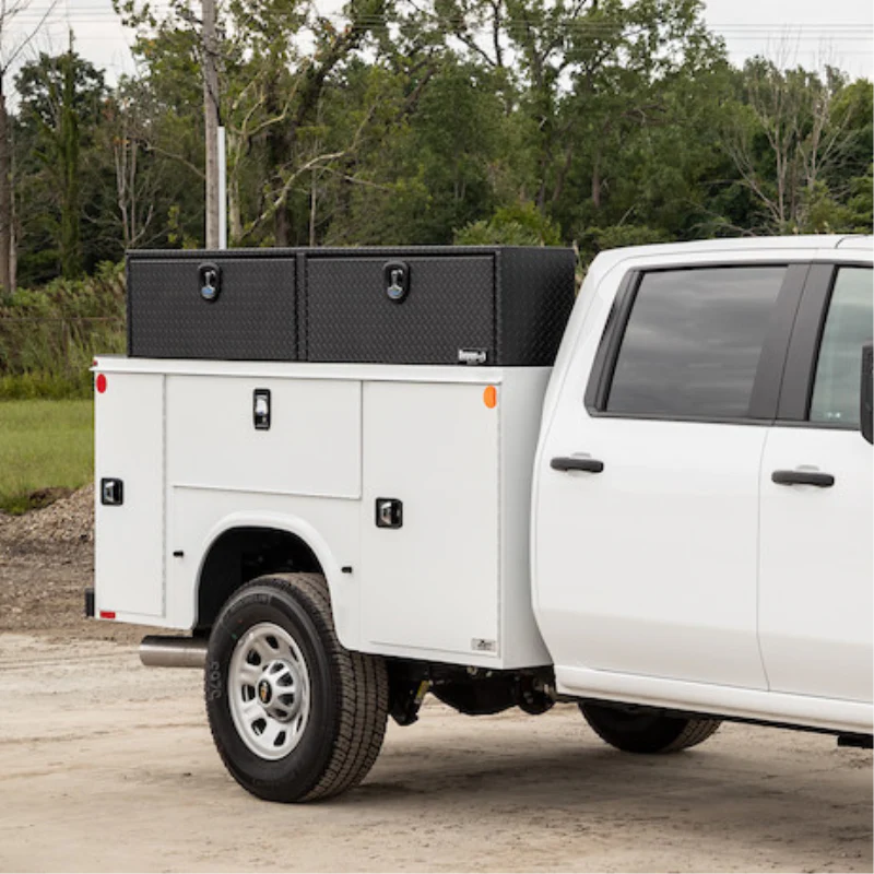 Buyers Products 18x16x90 Textured Matte Black Diamond Tread Aluminum Topsider Truck Box Model 1722565 - Image 12