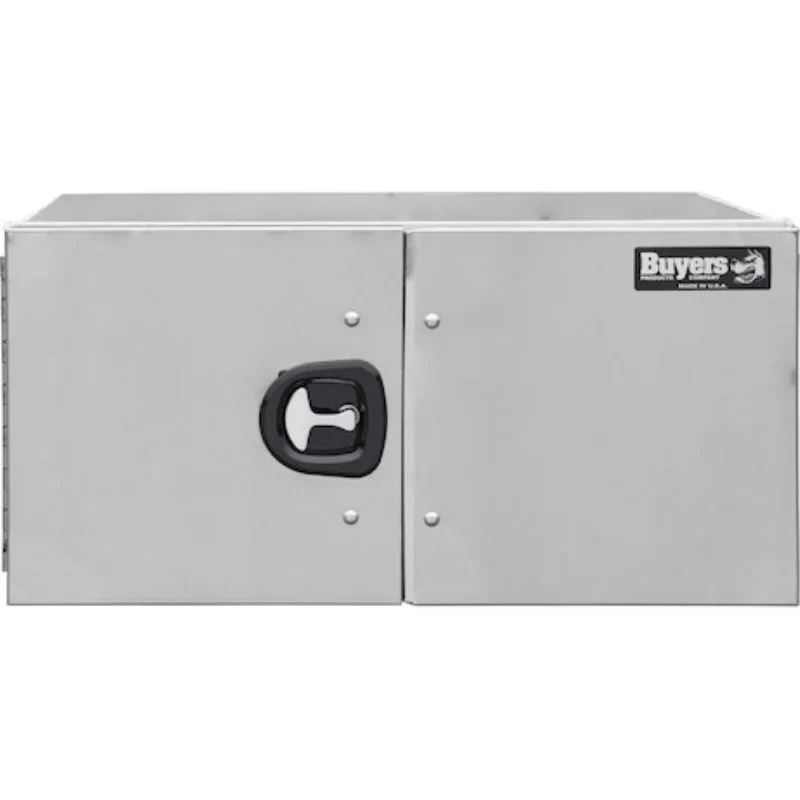 Buyers Products 18x18x60 Inch Pro Series Smooth Aluminum Barn Door Underbody Truck Tool Series with Stainless Steel Doors - Double Barn Door, 3-point Compression Latch Model 1705520 - Image 3