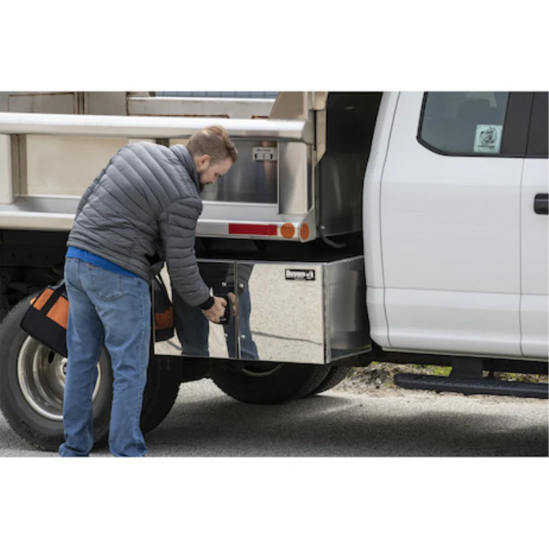 Buyers Products 18x18x60 Inch Pro Series Smooth Aluminum Barn Door Underbody Truck Tool Series with Stainless Steel Doors - Double Barn Door, 3-point Compression Latch Model 1705520 - Image 5