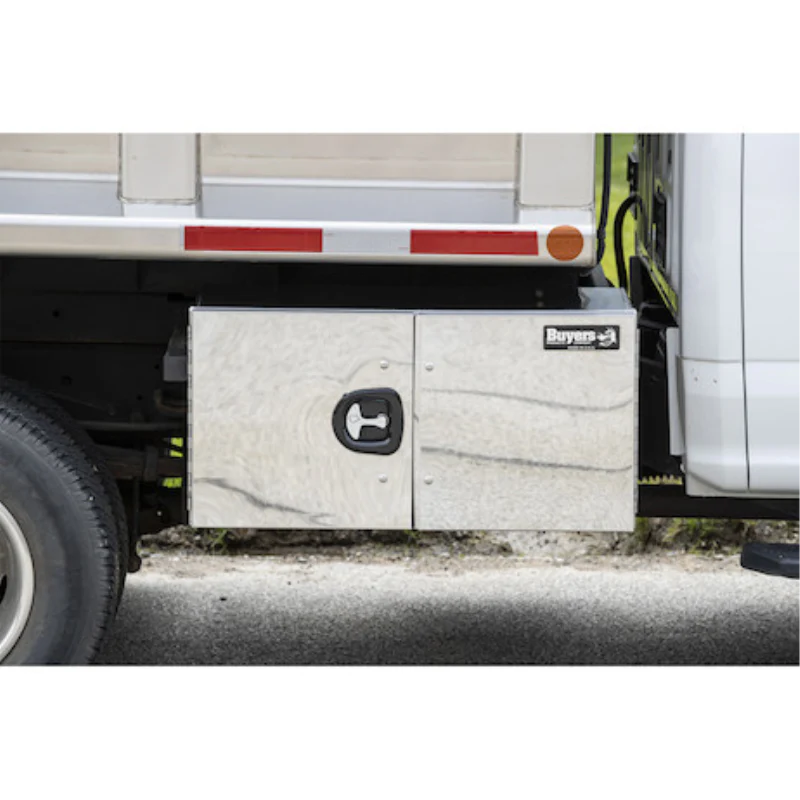 Buyers Products 18x18x60 Inch Pro Series Smooth Aluminum Barn Door Underbody Truck Tool Series with Stainless Steel Doors - Double Barn Door, 3-point Compression Latch Model 1705520 - Image 7