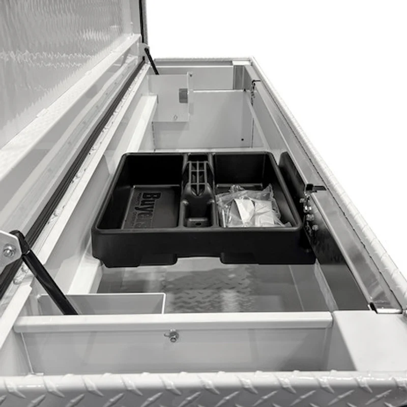 Buyers Products 18x20x71 Inch Gloss White Diamond Tread Aluminum Crossover Truck Tool Box Model 1749435 - Image 11