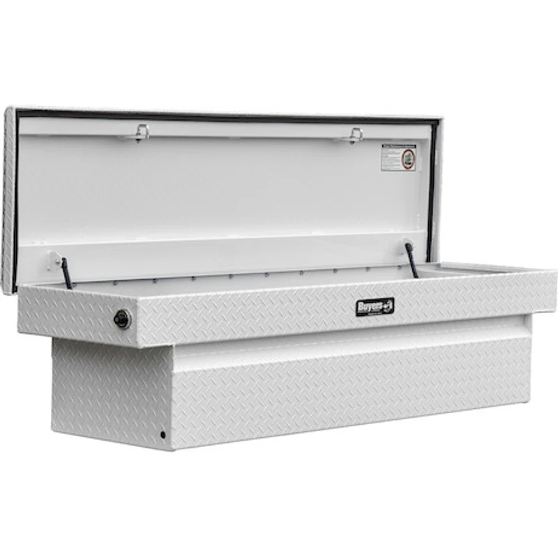 Buyers Products 18x20x71 Inch Gloss White Diamond Tread Aluminum Crossover Truck Tool Box Model 1749435 - Image 4