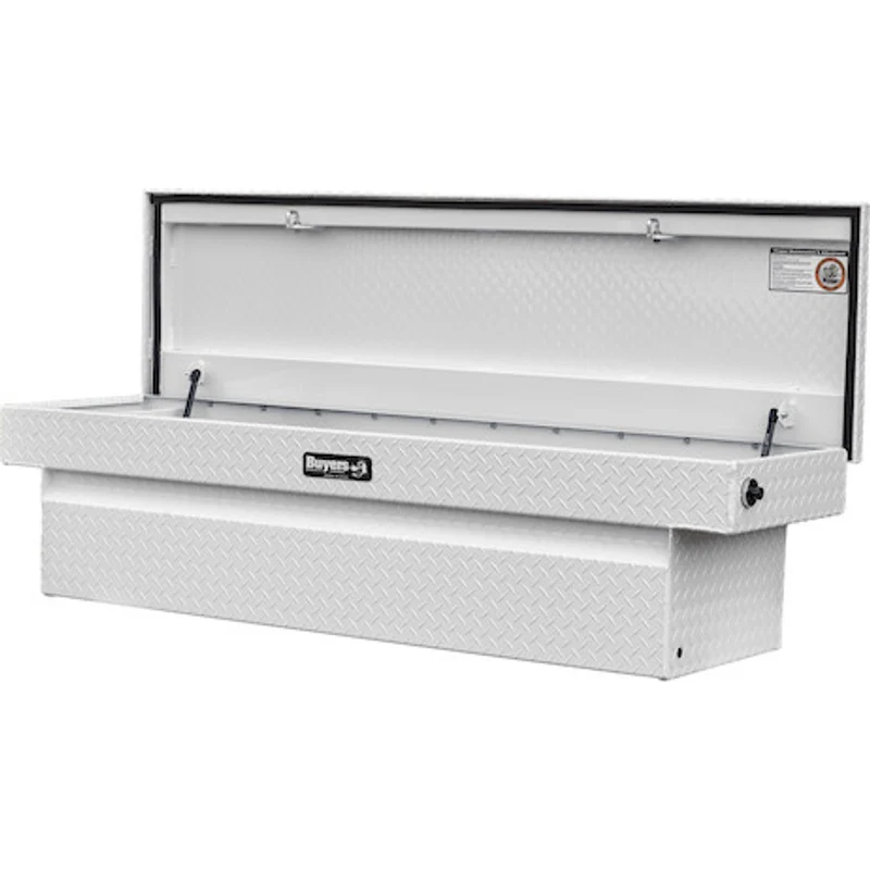 Buyers Products 18x20x71 Inch Gloss White Diamond Tread Aluminum Crossover Truck Tool Box Model 1749435 - Image 5