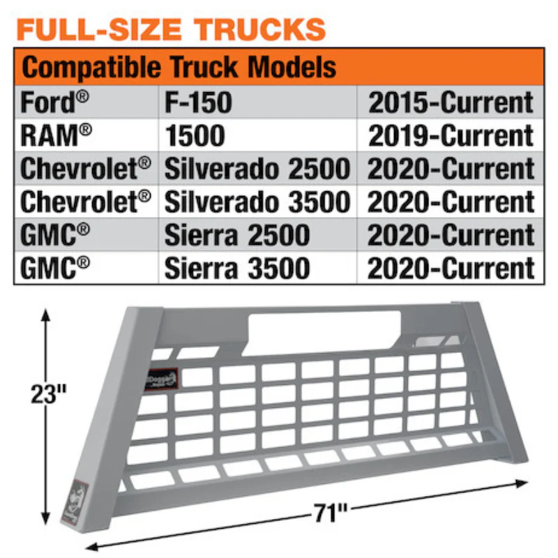 Buyers Products 23.00-inch Tall Gloss White Heavy-Duty Steel GuardDogg Pickup Truck Headache Rack Bundle with Mounting Brackets Model 851405 - Image 13