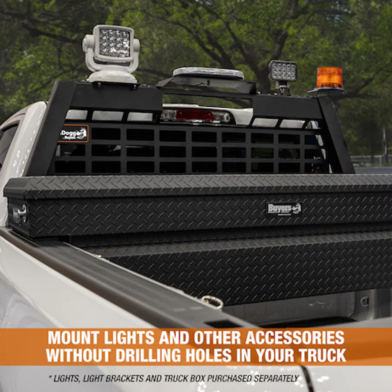 Buyers Products 23.00-inch Tall Gloss White Heavy-Duty Steel GuardDogg Pickup Truck Headache Rack Bundle with Mounting Brackets Model 851405 - Image 15