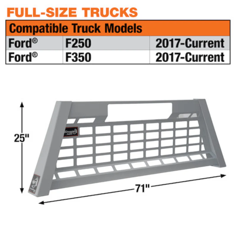 Buyers Products 25.00-inch Tall Gloss White Heavy-Duty Steel GuardDogg Pickup Truck Headache Rack Bundle with Mounting Brackets Model 851605 - Image 14